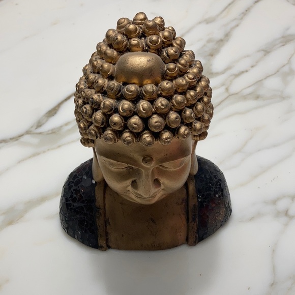 Wooden gold painted Buddha